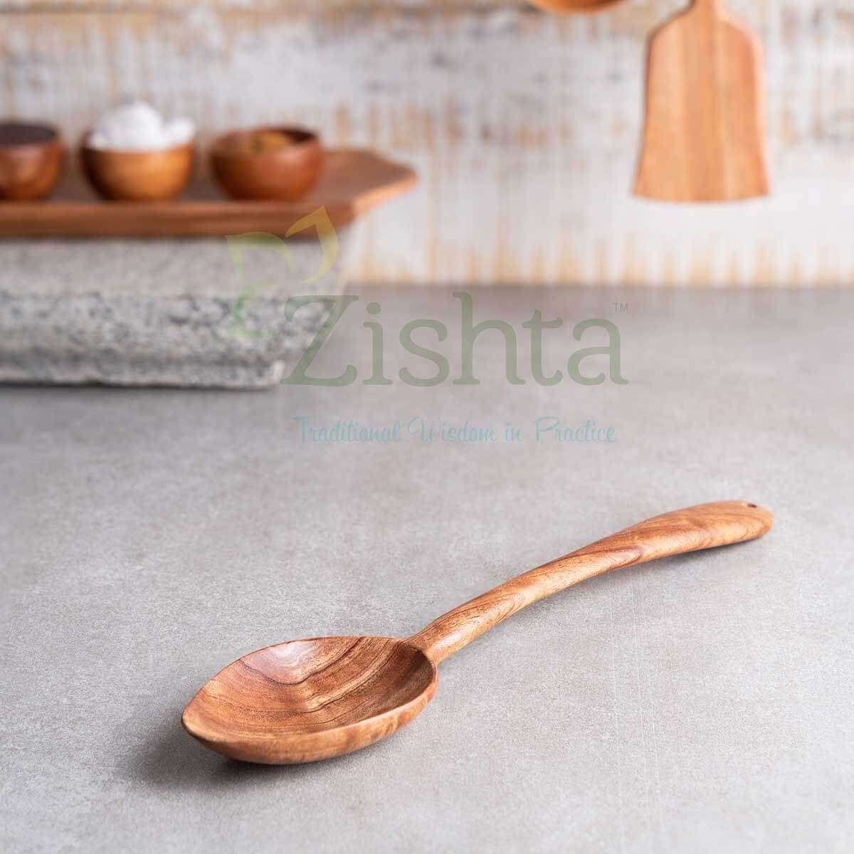Zishta Neem Wood Ladle Dal Traditional Kitchen Ladle