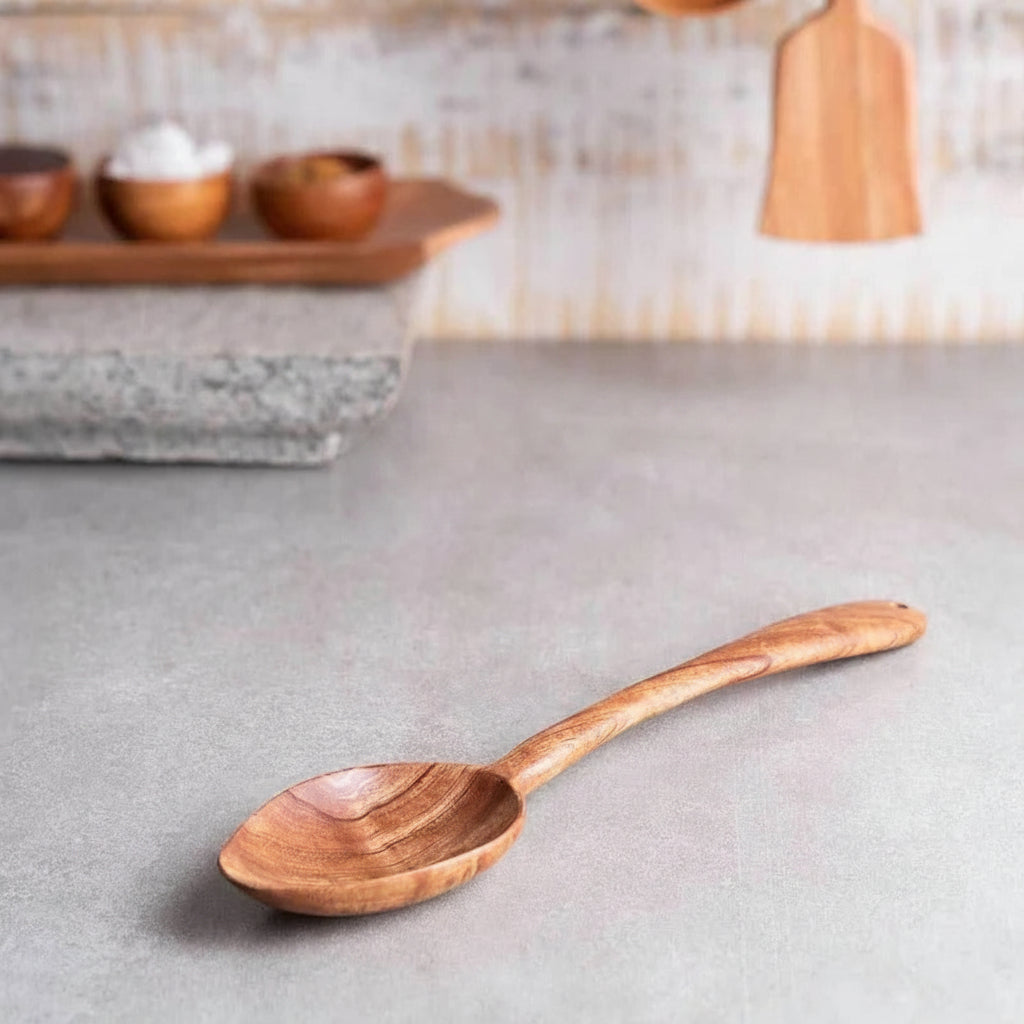 Zishta Neem Wood Ladle Dal Traditional Kitchen Ladle