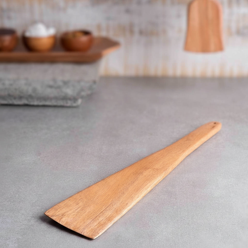 Zishta Neem Wood Ladle Dosa Traditional Kitchen Ladle