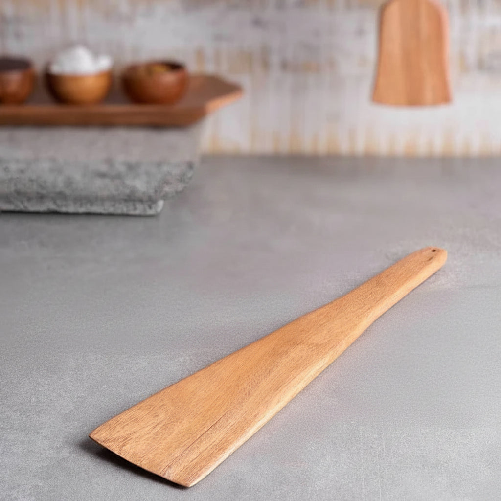 Zishta Neem Wood Ladle Dosa Traditional Kitchen Ladle