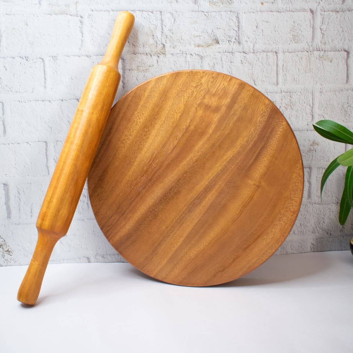 Zishta Neem Wood Roti Chakla Belan with Stand