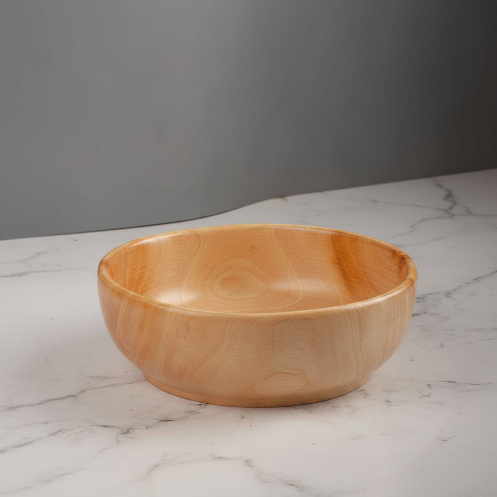 Zishta Neem Wood Serving Bowl Traditional Serveware