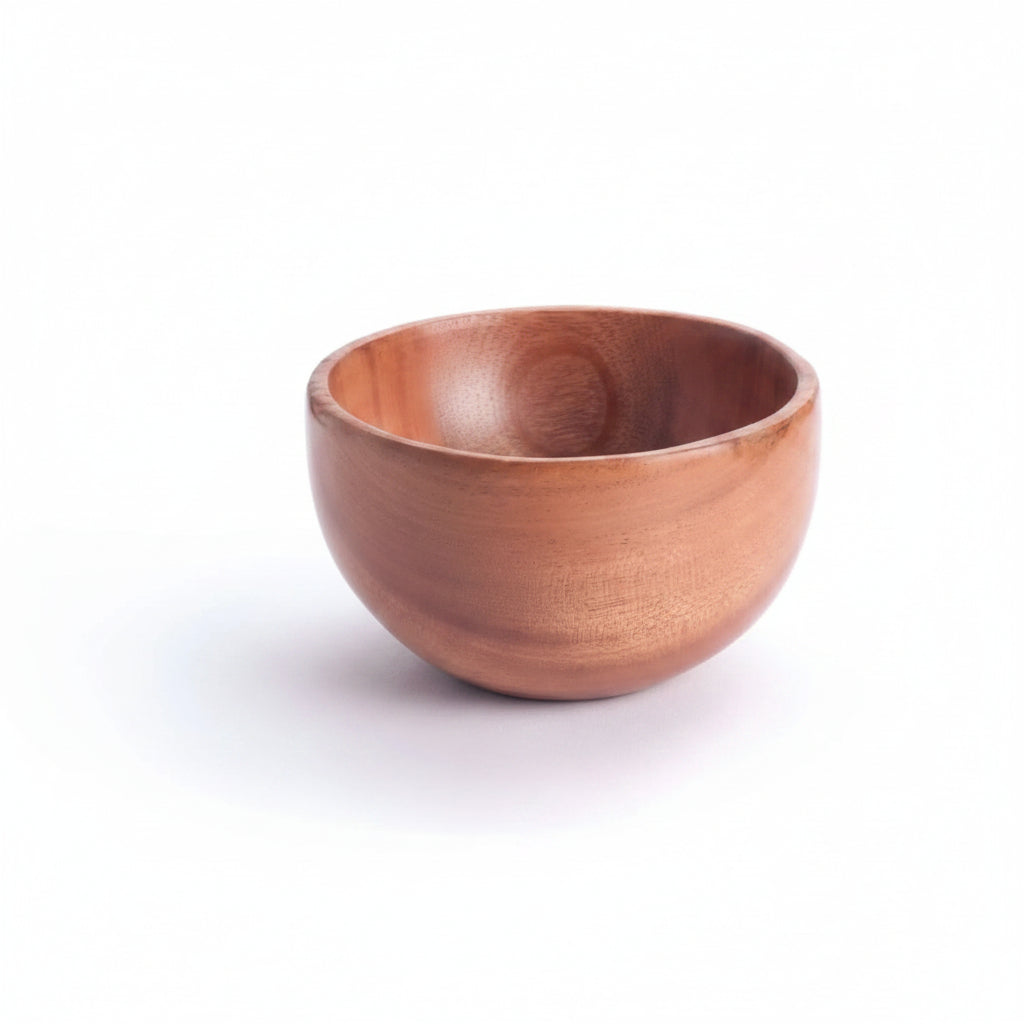 Zishta Neem Wood Soup Bowl Set of 2 Traditional Serveware