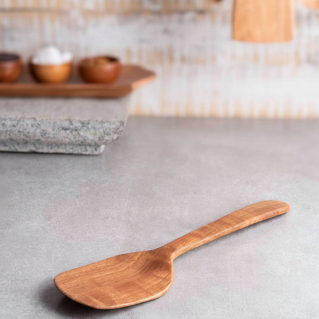 Zishta Neem Wood Spatula Traditional Kitchen Tool