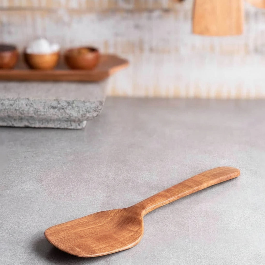 Zishta Neem Wood Spatula Traditional Kitchen Tool