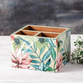 Nestroots Enamel MDF Cutlery Holder Printed Design Large