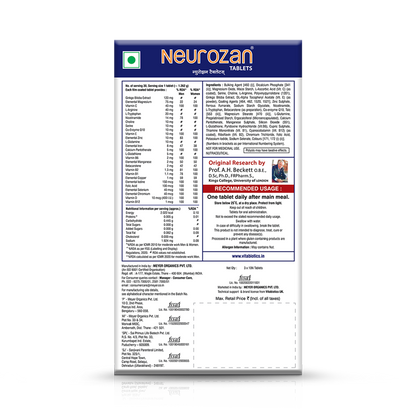 Vitabiotics Neurozan Supplement - 30 tabs
