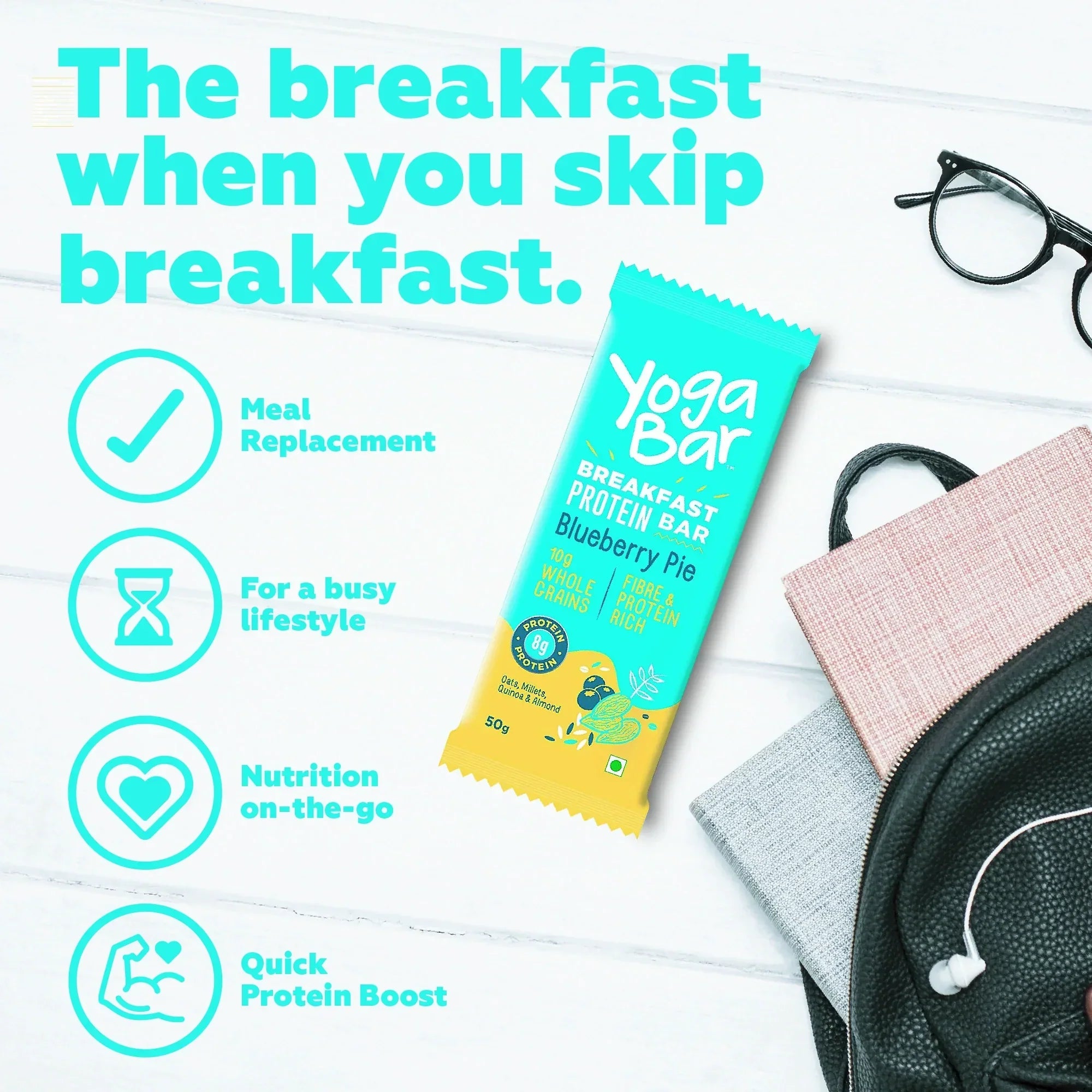 Yogabar Blueberry Pie Breakfast Bar - 300 gms