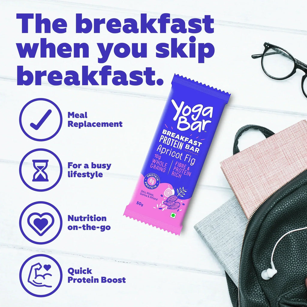 Yogabar Apricot Fig Breakfast Bar - 300 gms