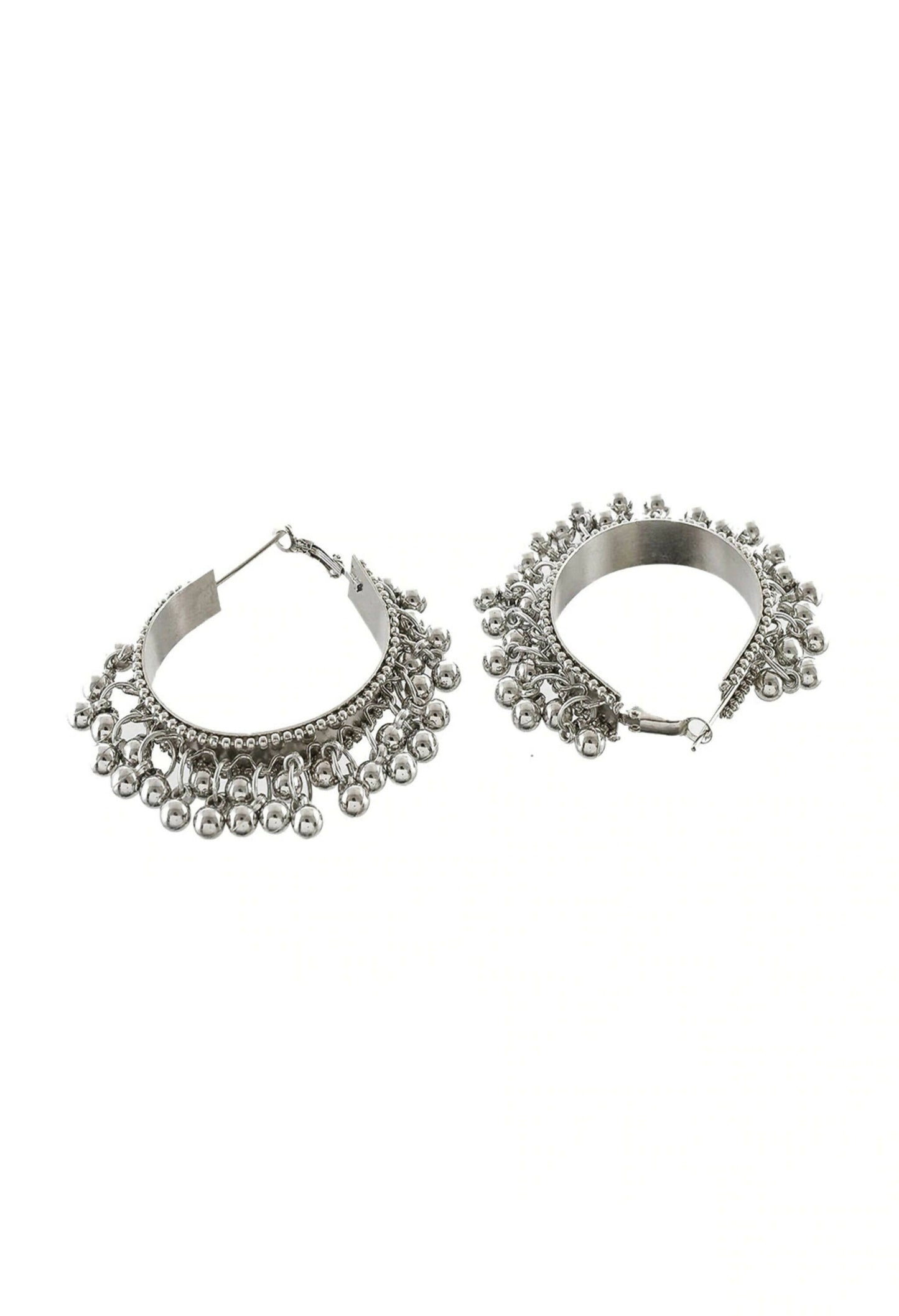 Mominos Fashion Johar Kamal Women Silver-Plated Brass Finish Radha Kishan Long Neckalce Combo Set