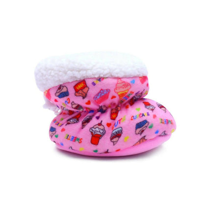 Tiny Bugs Unisex Printed Winter Booties - Pink