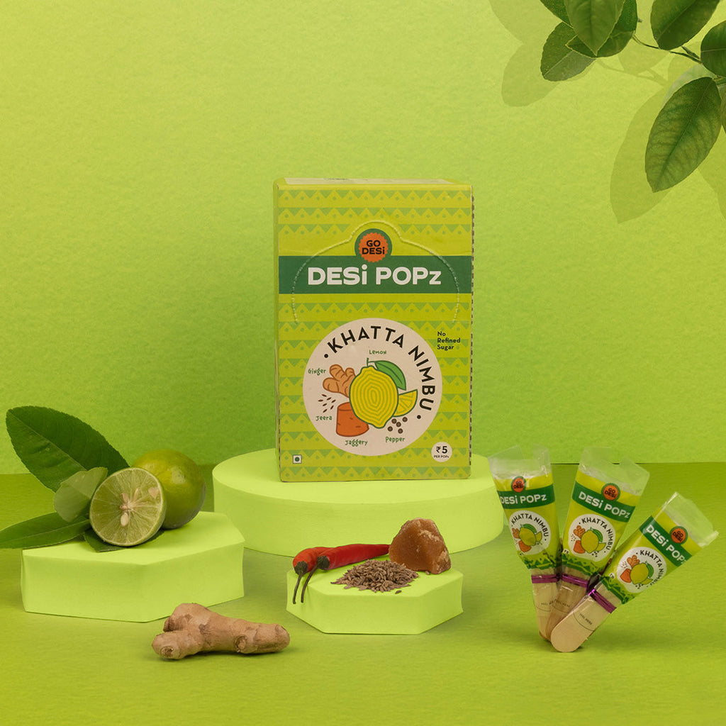 Go Desi Khatta Nimbu Popz - 50 PCS - 400 gms