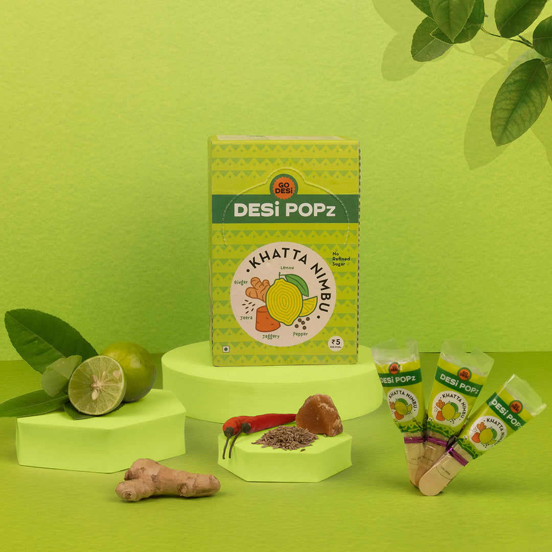 Go Desi Khatta Nimbu Popz - 50 PCS - 400 gms