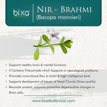 Bixa Botanical Brahmi - Nir Brahmi Herb Powder Bacopa Monnieri - 200 gms