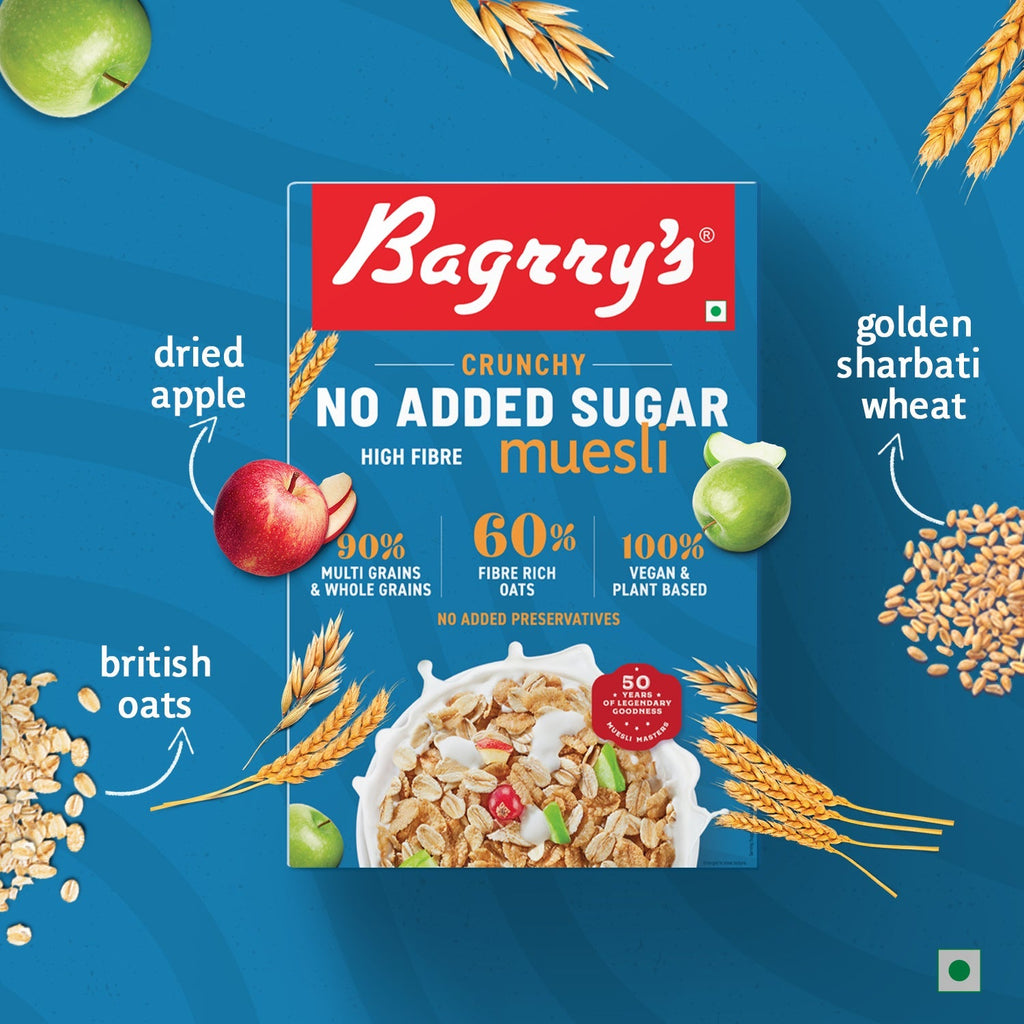 Bagrry's  Crunchy Muesli - No Added Sugar - 500 gms
