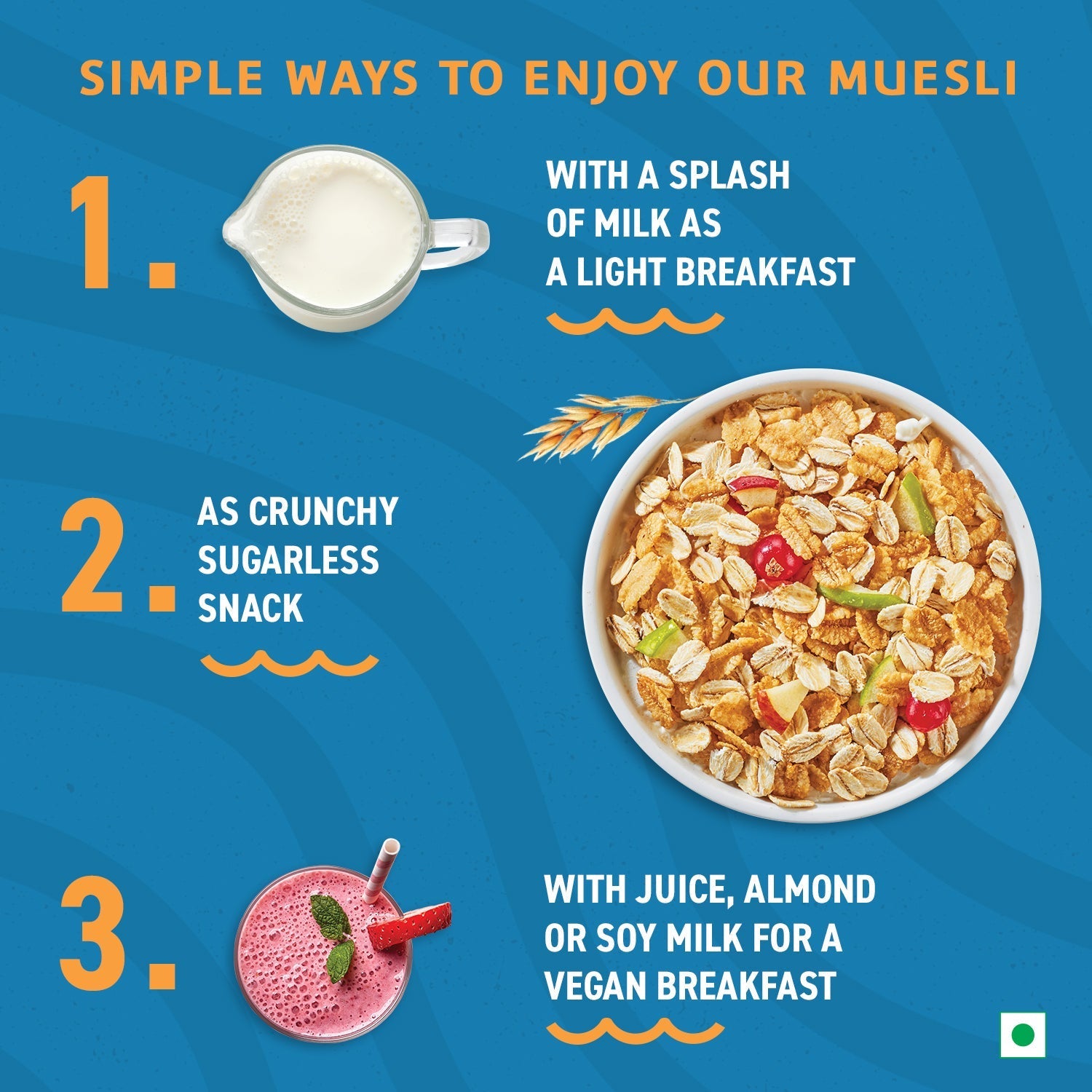Bagrry's  Crunchy Muesli - No Added Sugar - 500 gms