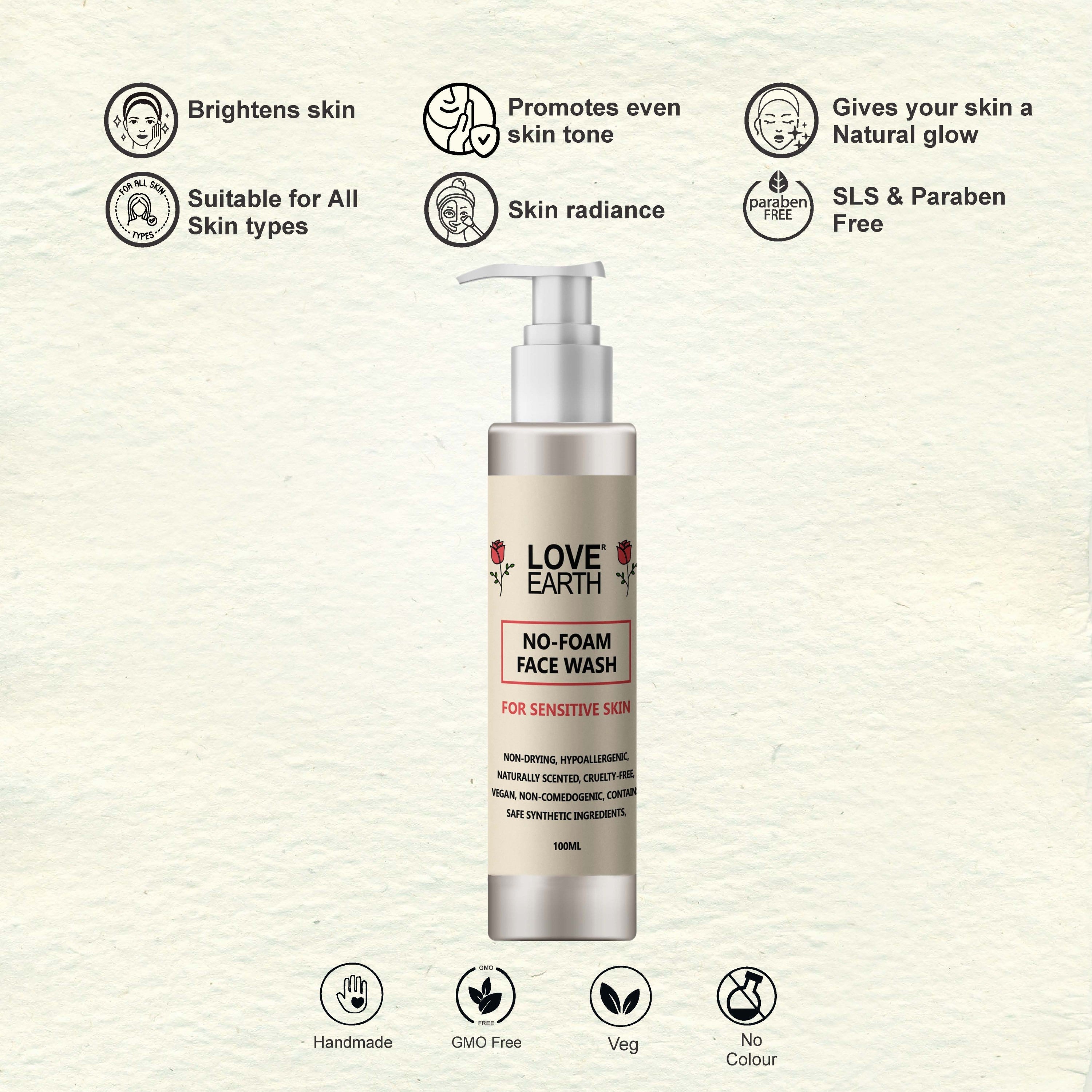 Love Earth No Foam Face Wash - 100 ml