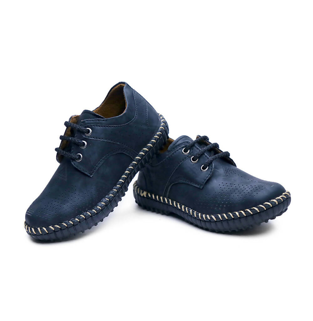 Tiny Bugs Boys Casual Lace Up Shoes - Black