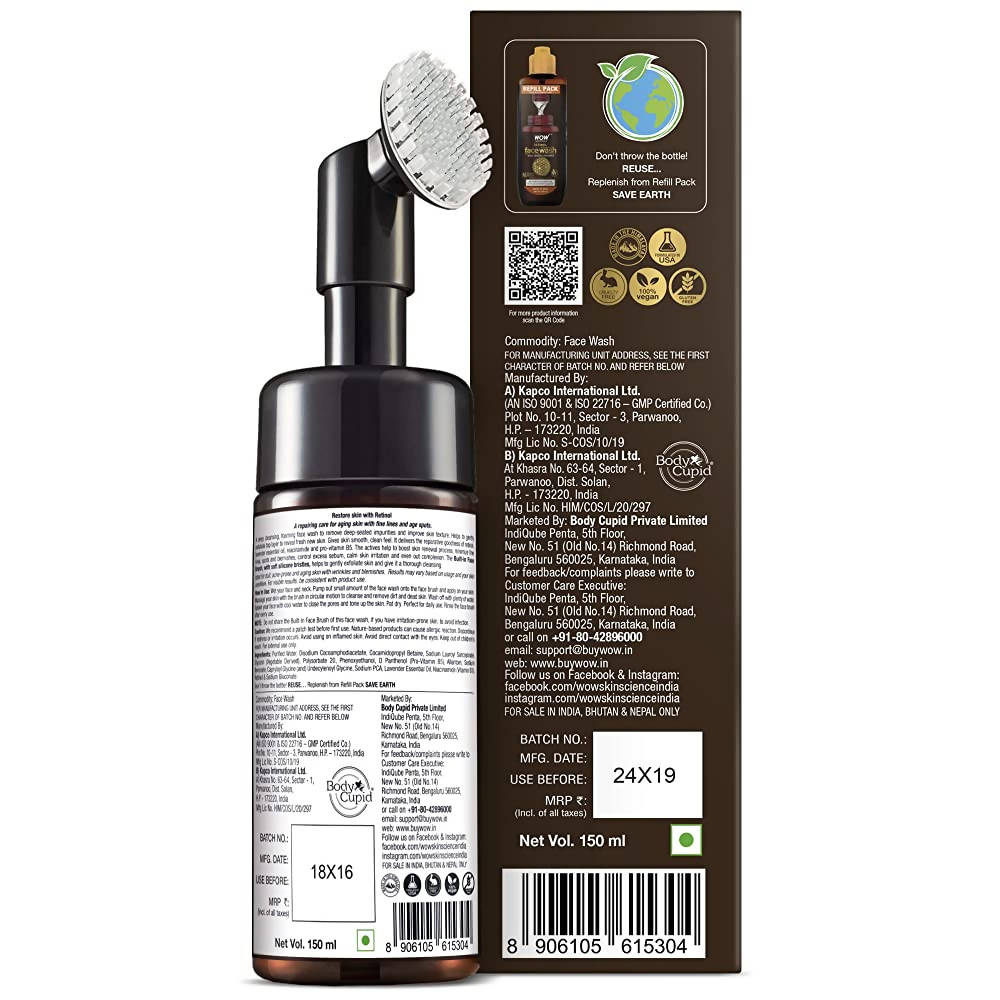 Wow Skin Science Retinol Foaming Face Wash - 150 ml