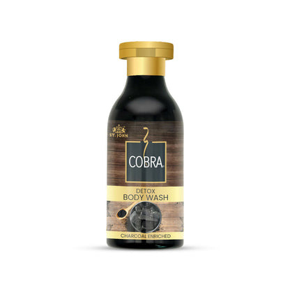 ST.JOHN Cobra Activated Charcoal Enriched Body Wash for Deep Cleansing, Detox & Refreshing Fragrance For All Skin Types