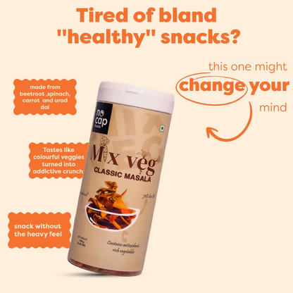 Nocap foods Zero Guilt Healthy Chips - Classic Masala & Oats Peri Peri