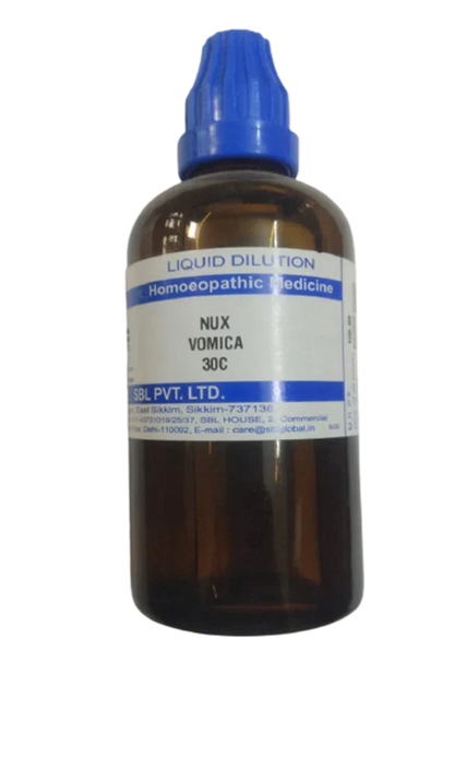 SBL Homeopathy Nux Vomica Dilution -30 CH - 30 ml