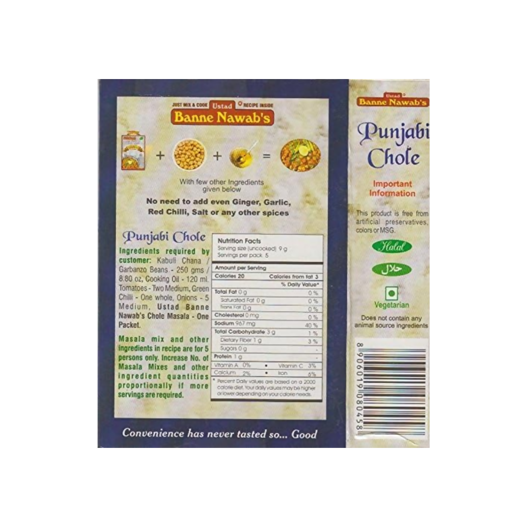 Ustad Banne Nawab's Punjabi Chole Garbanzo Gravy Mix