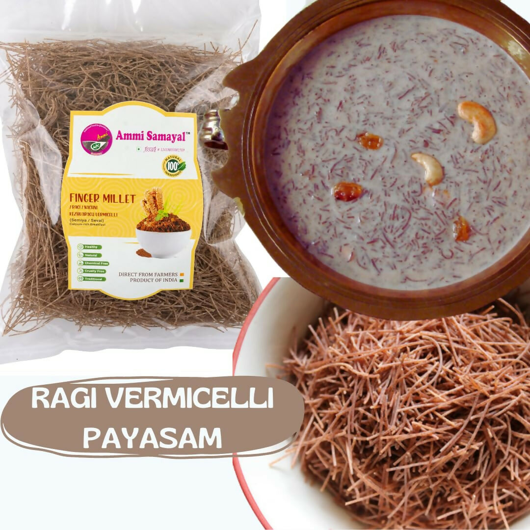 Ammi Samayal Ragi Vermicelli (Semiya/Sevai) and Natural Jaggery Combo