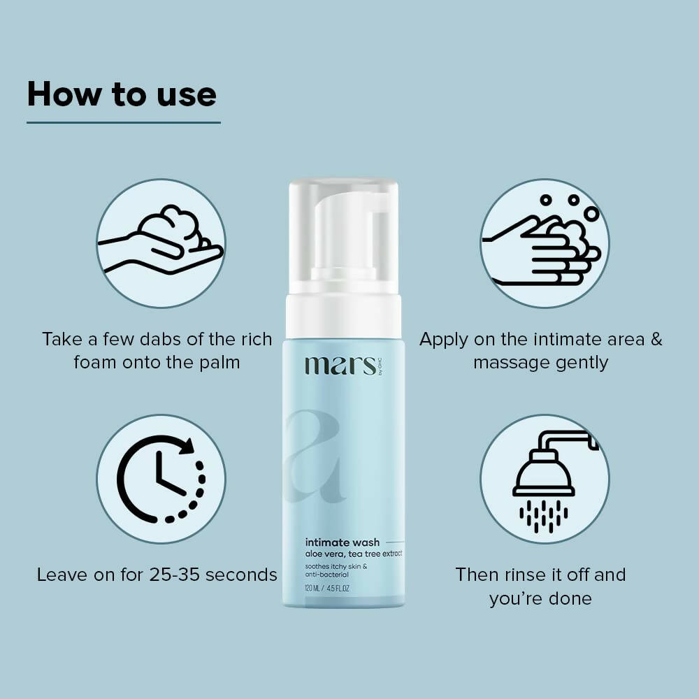 Mars By GHC Natural Intimate Wash for Men with Aloe Vera, Tea Tree Extract