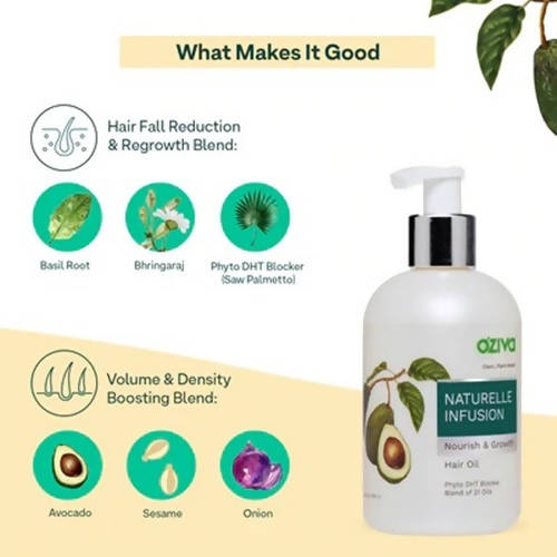OZiva Naturelle Infusion Nourish & Growth Hair Oil - 200 ml