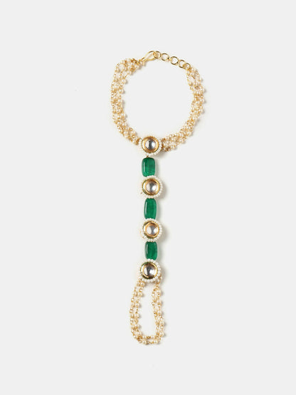 Ruby Raang Emerald Pearl Hand Harness