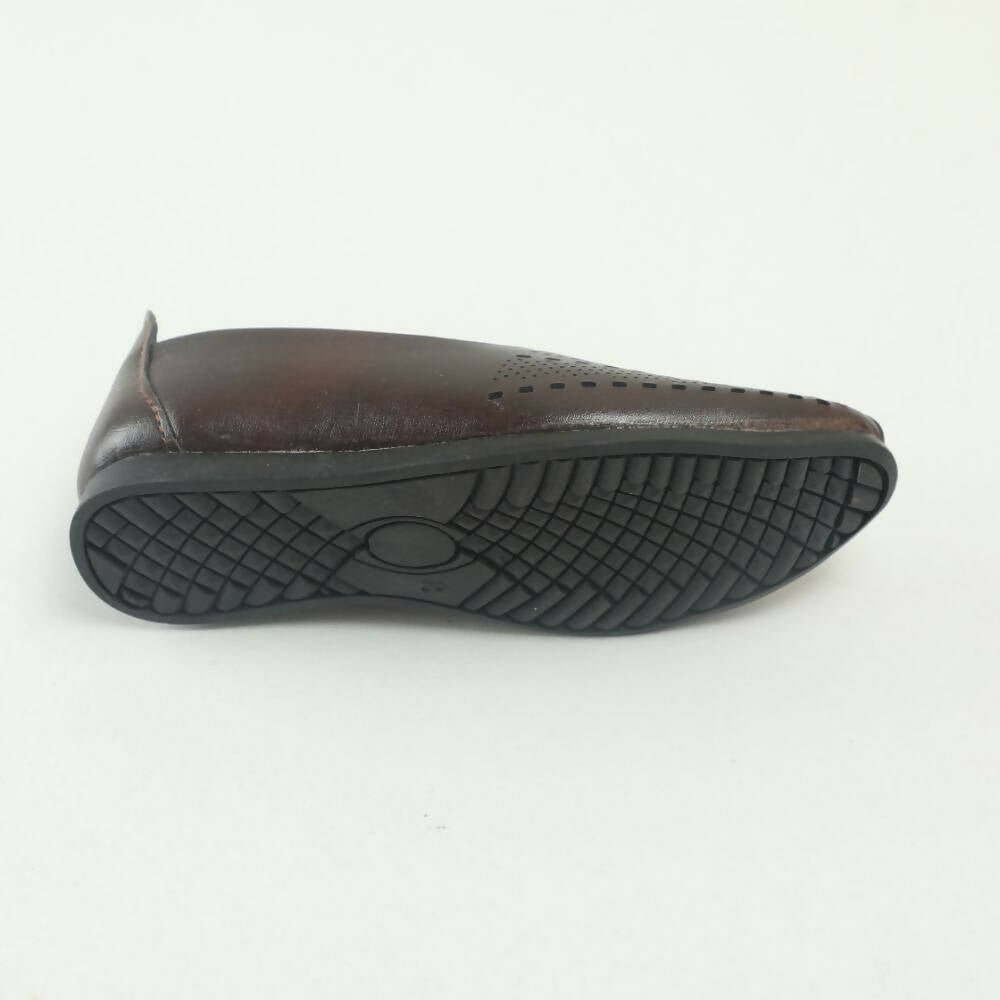 Tiny Bugs Boys Party & Ethnic Wear Mojari - Dark Brown
