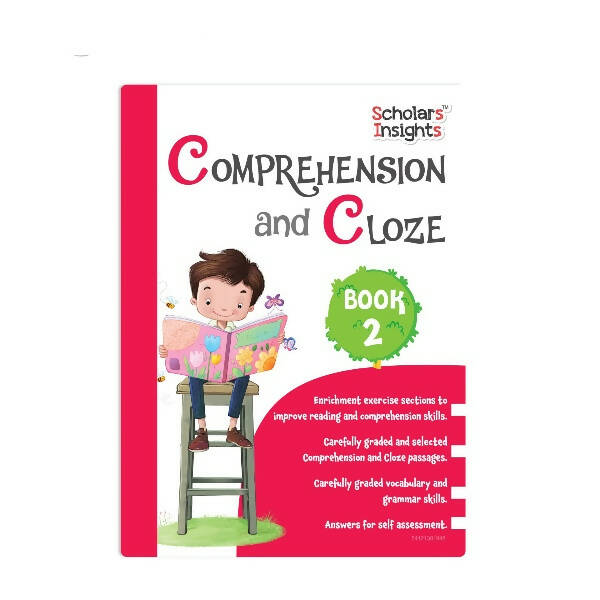 Scholars Insights Comprehension and Cloze Grade 2|English Vocabulary, Grammar Skill Book 2| Ages 7-8 Years