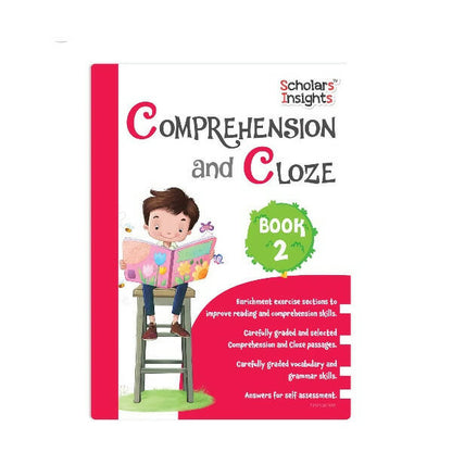 Scholars Insights Comprehension and Cloze Grade 2|English Vocabulary, Grammar Skill Book 2| Ages 7-8 Years