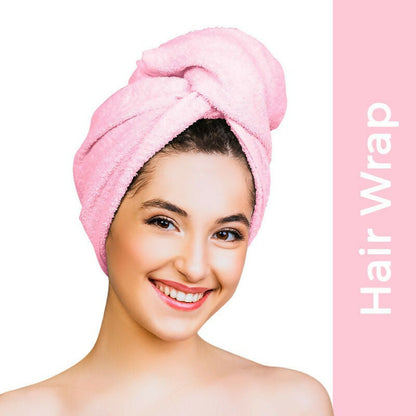 Nykaa Naturals Microfiber Hair Wrap for Frizz Free & Shiny Hair - Pink