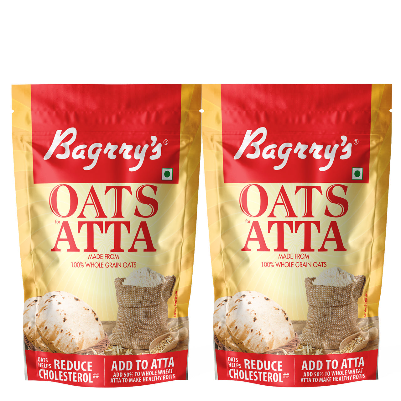 Bagrry's Oat Atta - 300 gms (pack of 2)