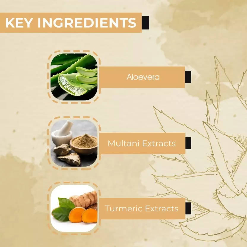 Ae Naturals Pure Aloevera Gel With Multani Mitti And Turmeric Extract