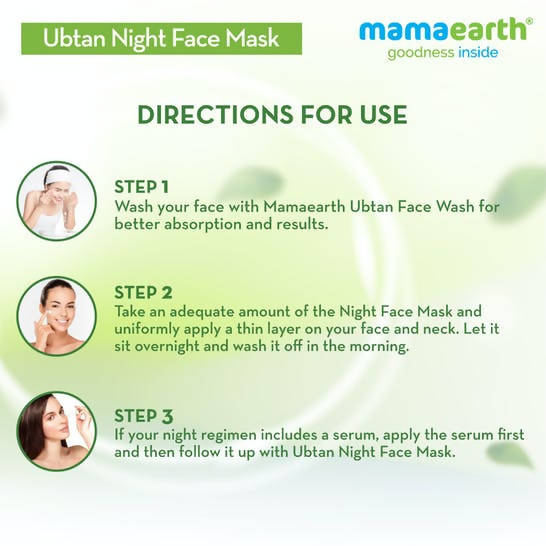 Mamaearth Ubtan Night Face Mask for Glowing Skin - 100 ml
