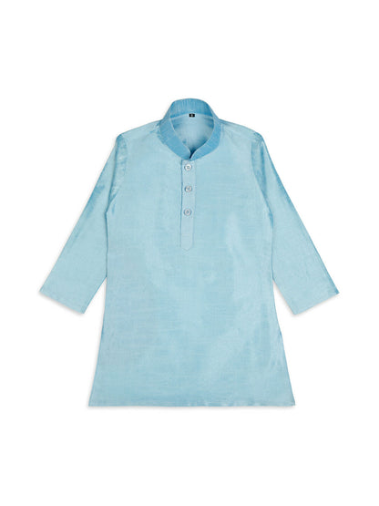 Joban Fashion Kids Island stylish Tikli work Nehru Jacket Full Sleeves Kurta, Pyjama Set - Sky Blue