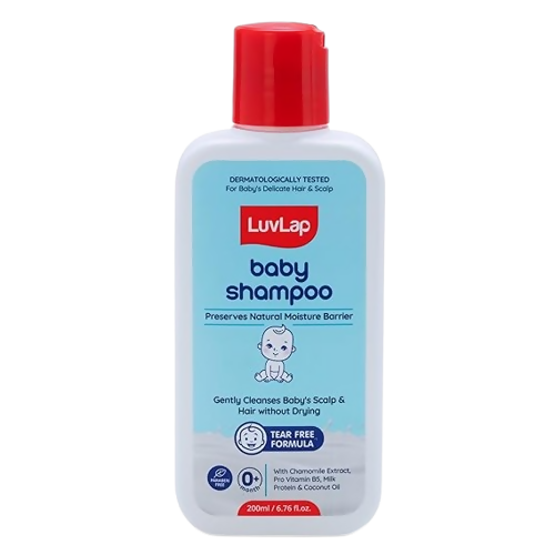 LuvLap Milky Soft Baby Shampoo with Milk Protein, Vitamin E & Coconut Oil, Shea Butter & Chamomile