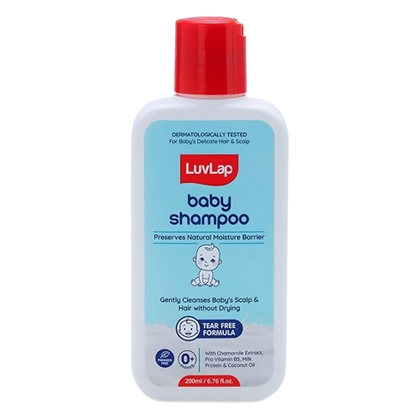 LuvLap Milky Soft Baby Shampoo with Milk Protein, Vitamin E & Coconut Oil, Shea Butter & Chamomile