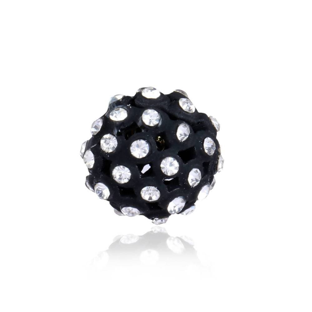 Trendoo Jewelry Gold-Polished Stylish Fancy Black Studs