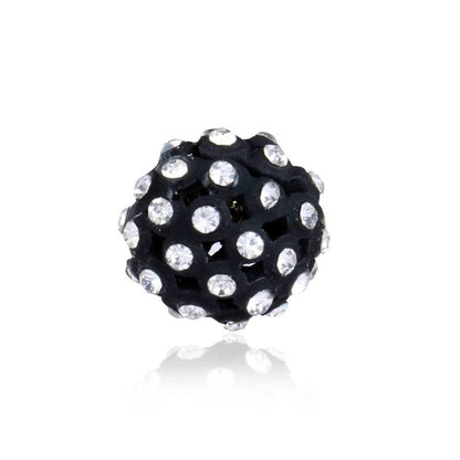 Trendoo Jewelry Gold-Polished Stylish Fancy Black Studs
