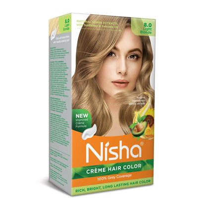 Nisha Creme Hair Color for Women - Light Blonde