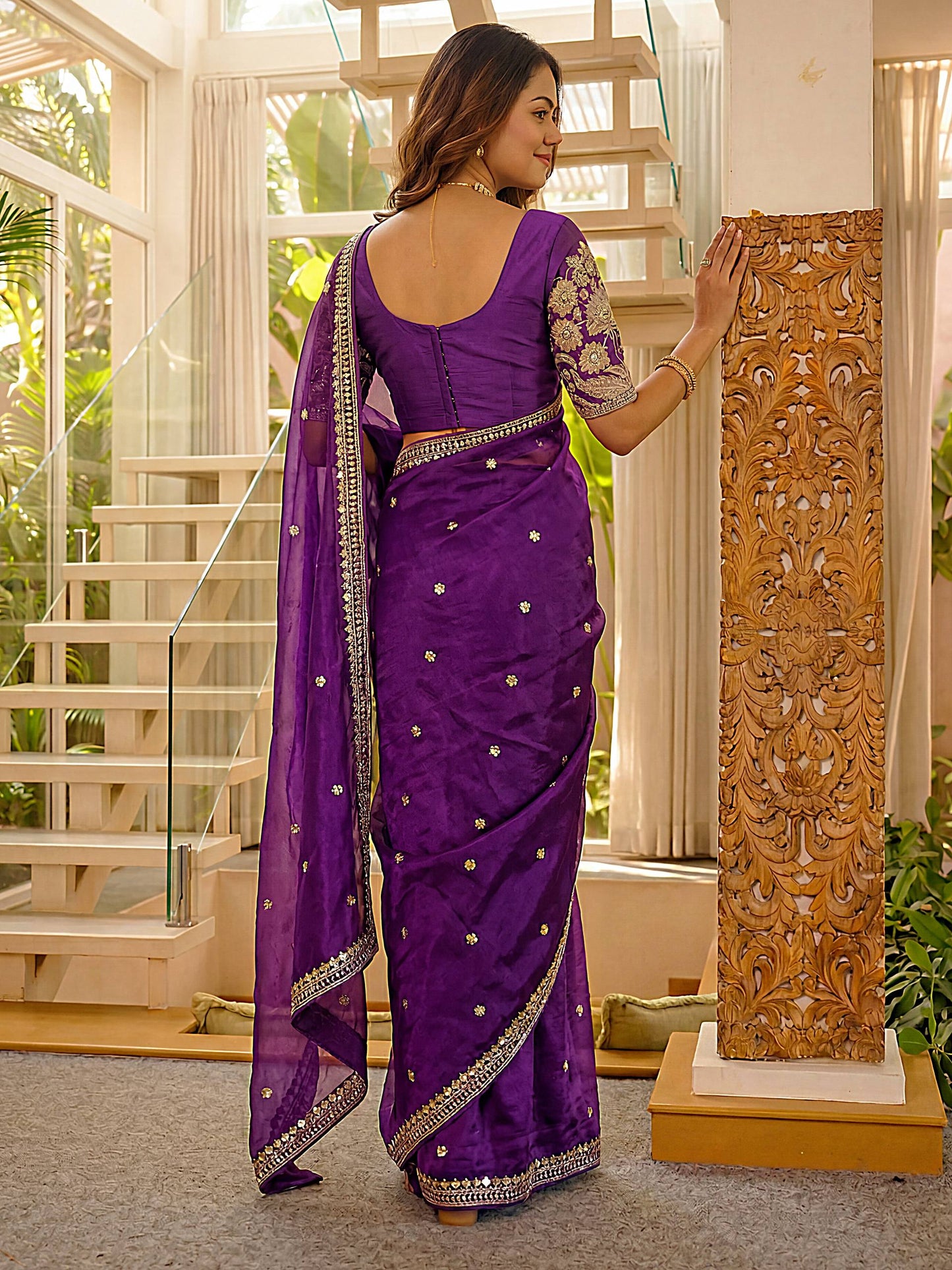 Lehenga Mart Designer Bollywood Style Party Wear Saree-Blue