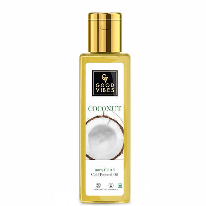 Good Vibes Coconut 100% Pure Cold Pressed Carrier Oil For Hair & Skin