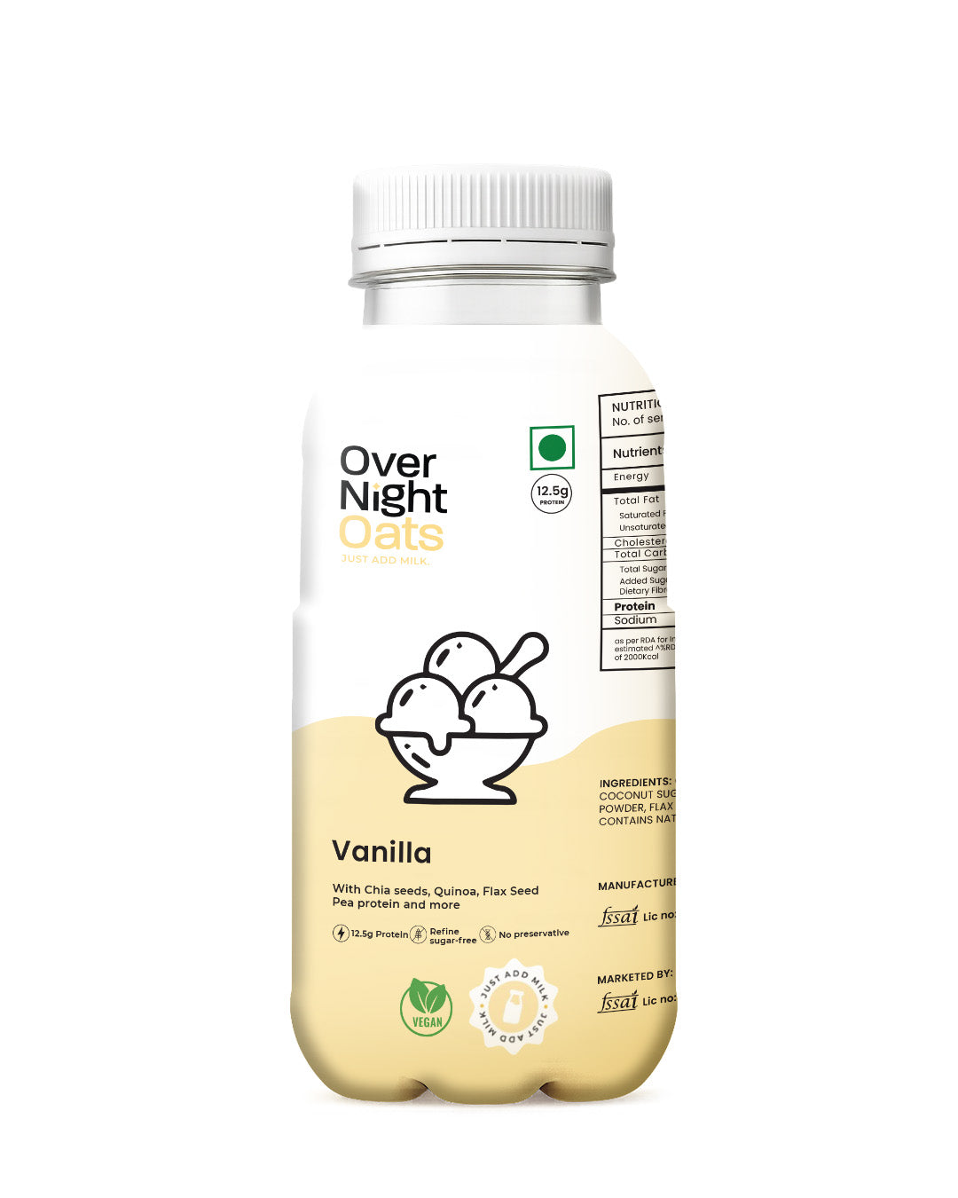 OverNightOats Vegan Vanilla Oatmeal