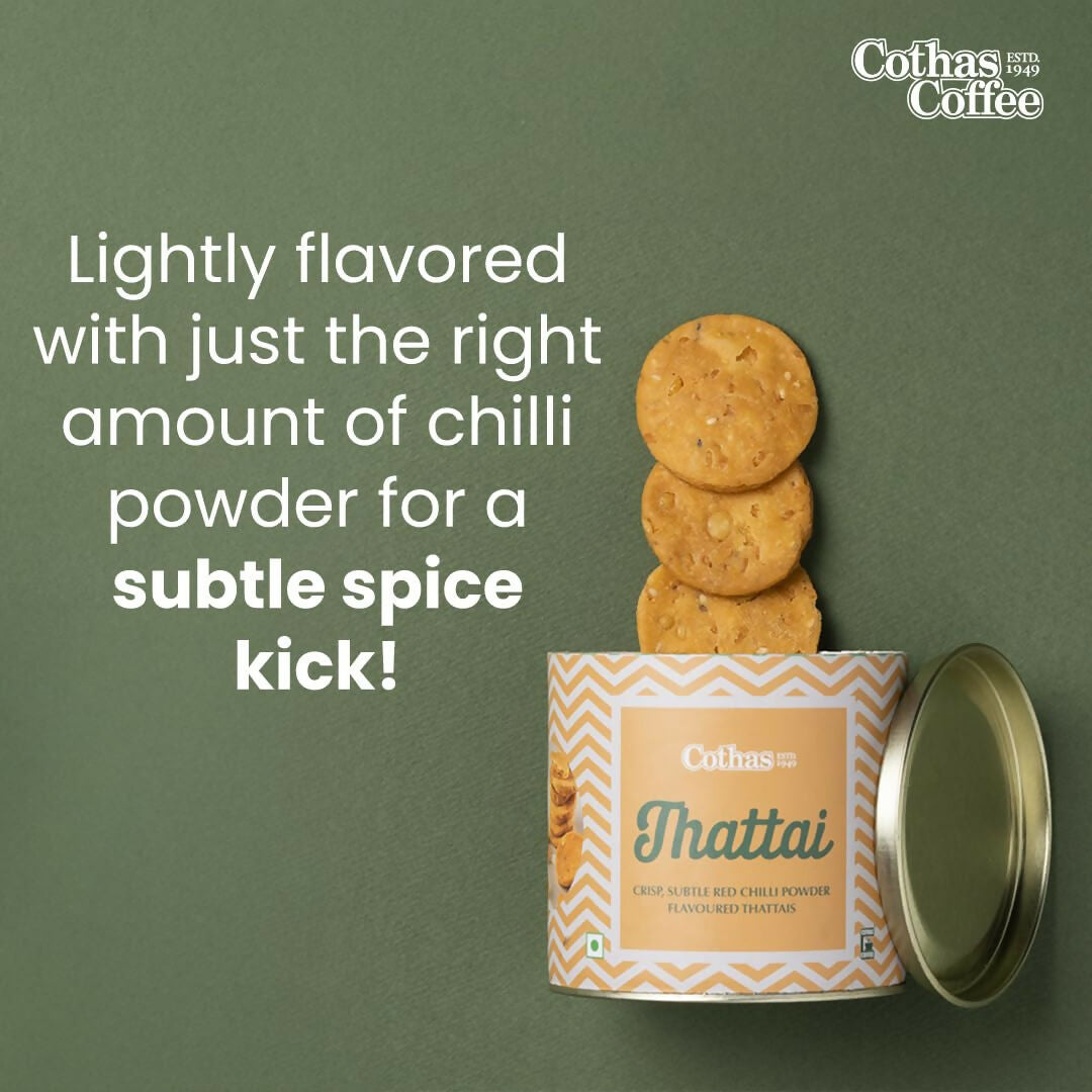 Cothas Thattai | Crispy Rice Flour Snack with Black Gram