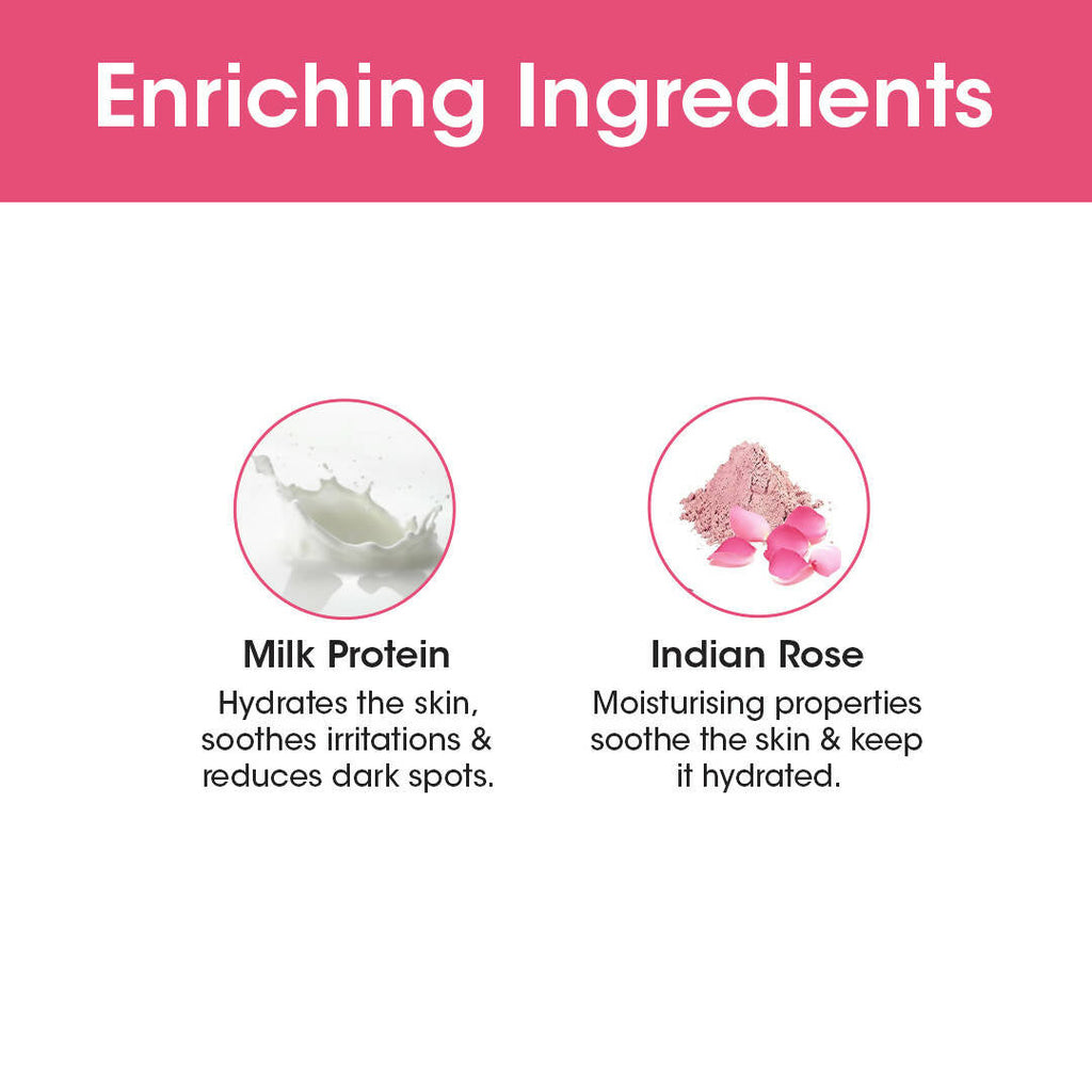 T.A.C - The Ayurveda Co. Indian Rose Body Lotion for Dry Skin with Milk Extract for Deep Nourishment & Moisturization
