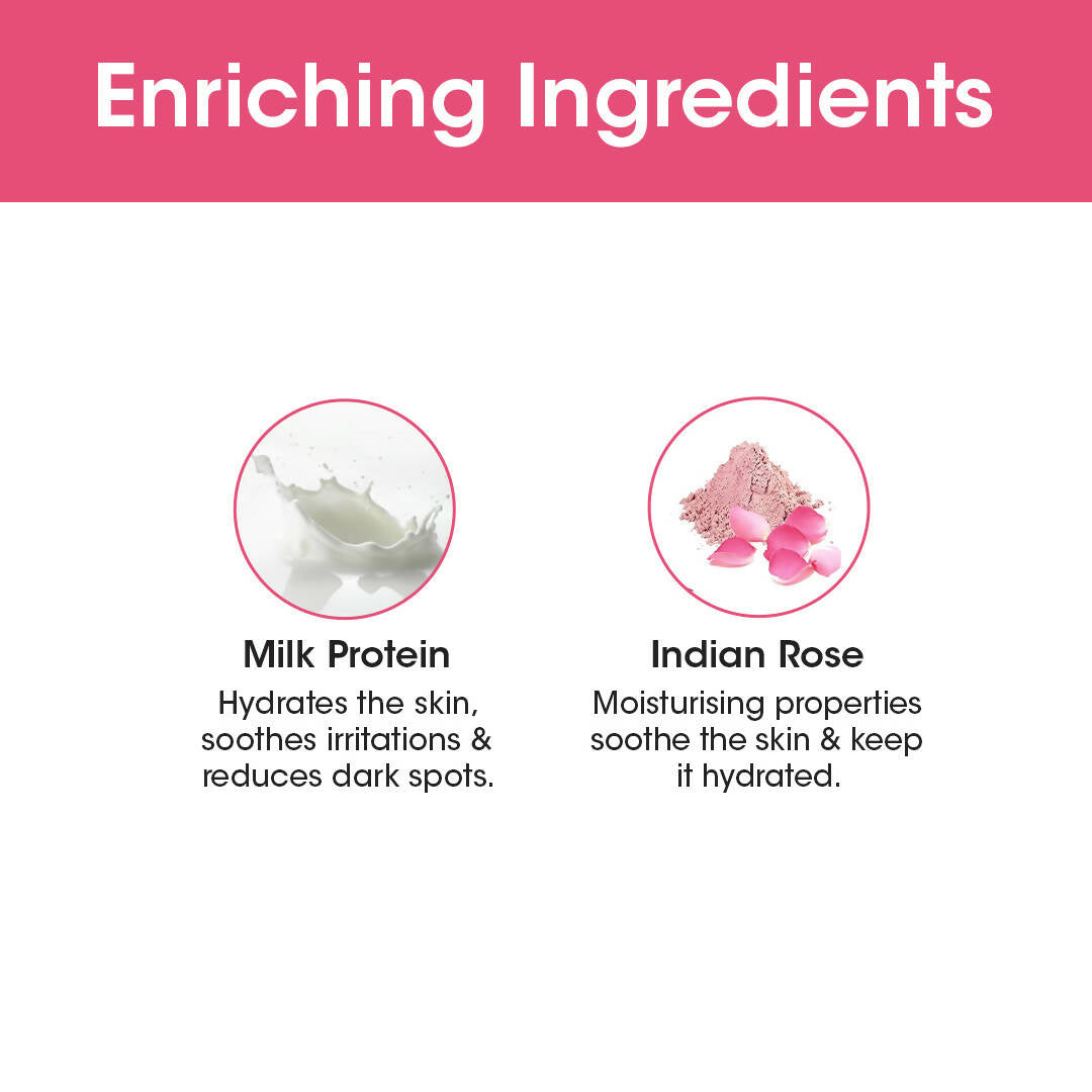 T.A.C - The Ayurveda Co. Indian Rose Body Lotion for Dry Skin with Milk Extract for Deep Nourishment & Moisturization